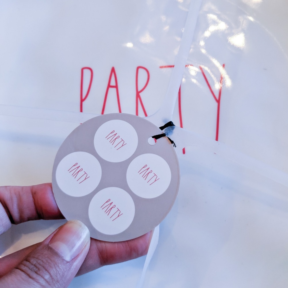 NWT Rae Dunn Set of 4 Party Melamine Plates - Picture 3 of 5